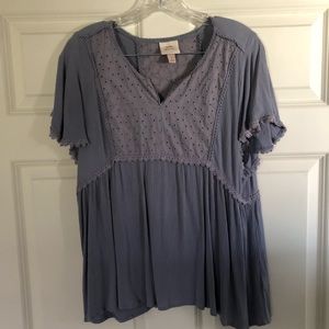 Knox Rose Boho Babydoll Blouse Top - Size S but fits like M - Gently Worn